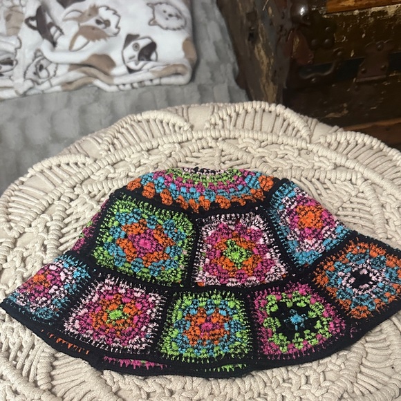 Colorful Crochet Patchwork Hat - Picture 3 of 5
